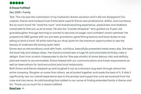 Review img # 3 of the yacht Destiny Unbound