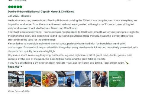 Review img # 1 of the yacht Destiny Unbound