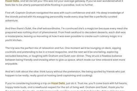 Review img # 3 of the yacht Hazel Della