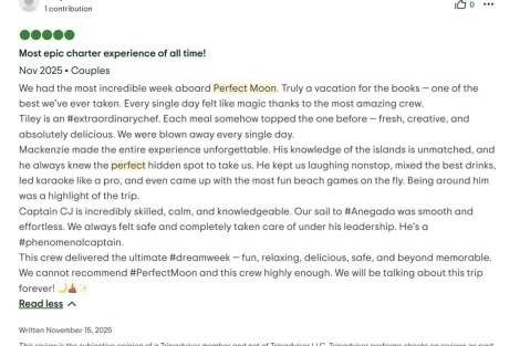 Review img # 13 of the yacht Perfect Moon