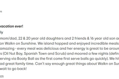 Review img # 1 of the yacht WALK’N ON SUNSHINE